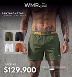Pack X4 PANTALONETAS PRETINA WMR PRO (Blanco, Negro, Verde Militar, Naranja)