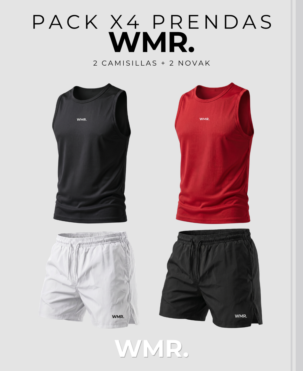 Pack x4 - 2 Camisillas + 2 Novak WMR.