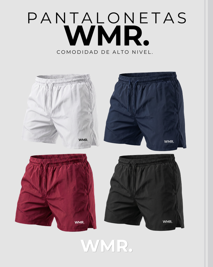 Pack x4 Pantalonetas Novak (Blanco, Negro, Azul Navy, Vinotinto)